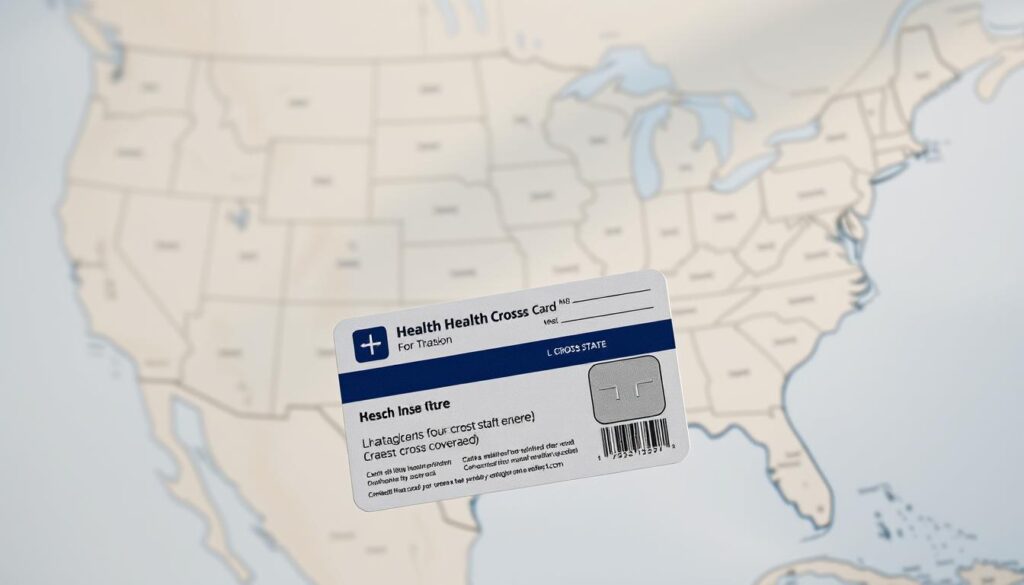 A vast map of the United States, rendered in realistic detail, with state borders clearly delineated. In the foreground, a close-up view of an individual's health insurance card, its details visible and legible. The card's design and layout convey the idea of cross-state coverage, with subtle visual cues suggesting the interconnectedness of healthcare systems across state lines. The background is softly lit, creating a sense of depth and emphasis on the central insurance card. The overall composition and lighting evoke a mood of trust, accessibility, and the importance of informed healthcare decisions when traveling. A vast map of the United States, rendered in realistic detail, with state borders clearly delineated. In the foreground, a close-up view of an individual's health insurance card, its details visible and legible. The card's design and layout convey the idea of cross-state coverage, with subtle visual cues suggesting the interconnectedness of healthcare systems across state lines. The background is softly lit, creating a sense of depth and emphasis on the central insurance card. The overall composition and lighting evoke a mood of trust, accessibility, and the importance of informed healthcare decisions when traveling.